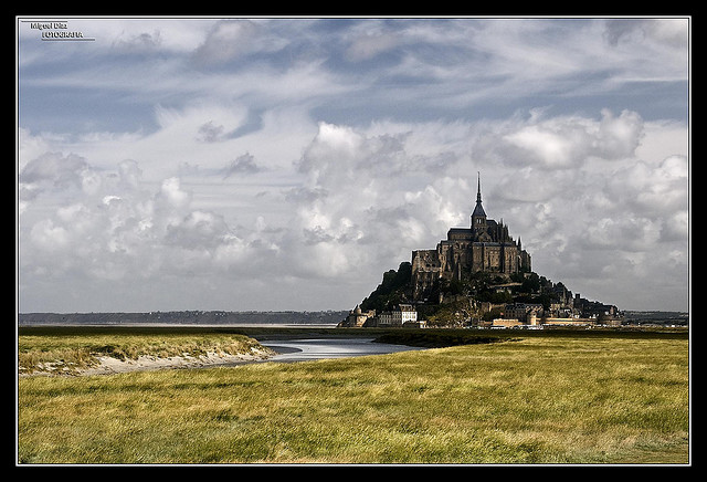 世界遺産 モンサンミッシェル モンサンミッシェルとその湾の絶景写真画像  フランス
