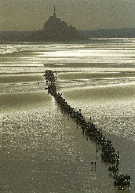 世界遺産 モンサンミッシェル モンサンミッシェルとその湾の絶景写真画像  フランス